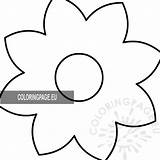 Daisy Petals Eight Flower Template Pdf Coloring sketch template