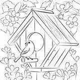 Birdhouse Supercoloring sketch template