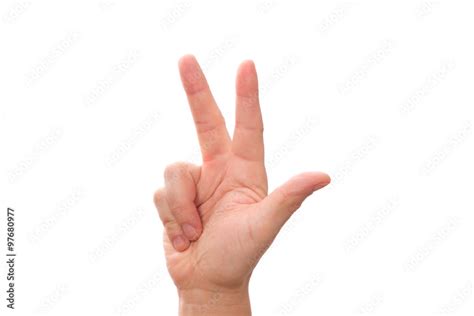 handzeichen mit  fingern stock photo adobe stock