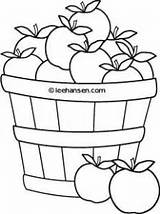Coloring Basket Apple Apples Pages Printable Sheet Fall Farm Sheets Leehansen Clipart Stand Use Classroom Kids Template Templates Baskets Fruits sketch template