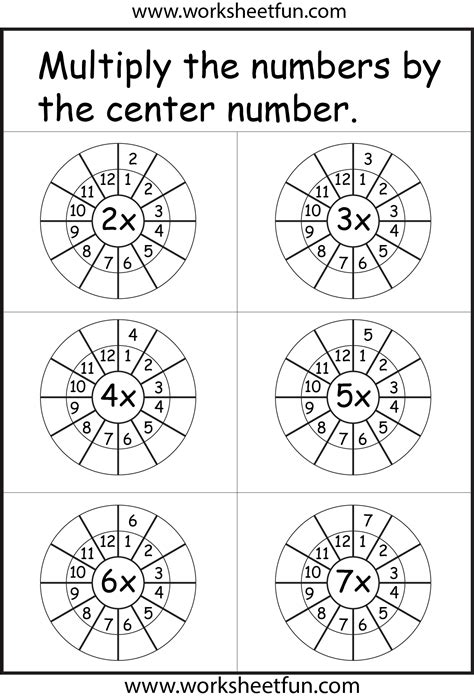 2 3 4 5 6 And 7 Times Tables Worksheets Times Tables Worksheets