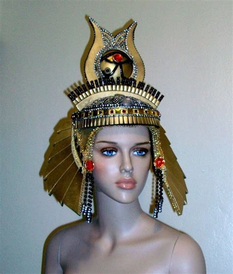 Cleopatra Style Headdress Egyptian Headdress Burning Man Etsy