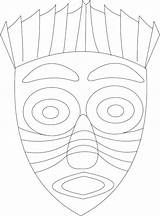 Mask Coloring Printable Pages Kids African Masks Drawing Drama Template Indian Print Mayan Face Para Colorir Red Clipart Africanas Masquerade sketch template