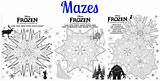 Frozen Activity Printables Disney Mazes Maze Print Fun sketch template