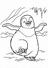 Happy Feet Coloring Pages Books Penguin Categories Similar Momjunction sketch template