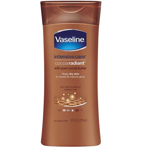 vaseline intensive body lotion cocoa radiant  oz walmartcom