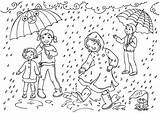 Drawing Rain Spring Kids Playing Children Pages Color Rainy Enjoying Sketch Coloring Drawings Paintingvalley Let Poster Showers Explore Collection sketch template