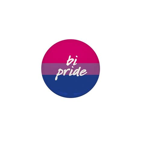 bisexual pride mini button by shelflifeshop