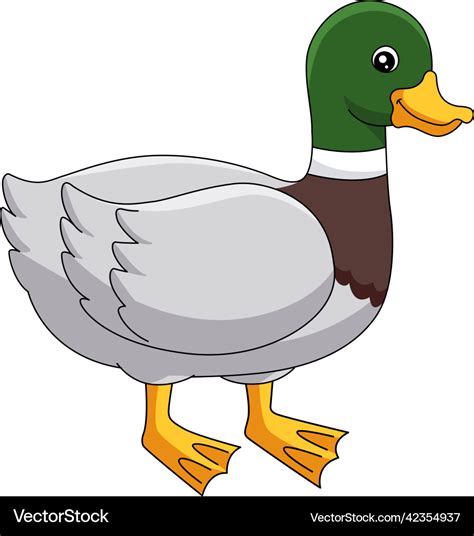 duck cartoon colored clipart royalty  vector image