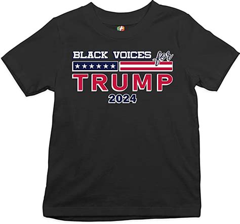 black voices for trump youth t shirt donald trump 2024 stars and