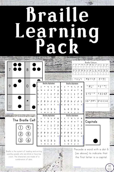 Braille Learning Pack Braille Activities Reading Braille Braille