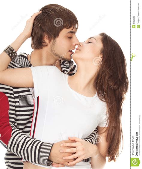 beijo apaixonado dos pares no amor imagem de stock imagem de menino