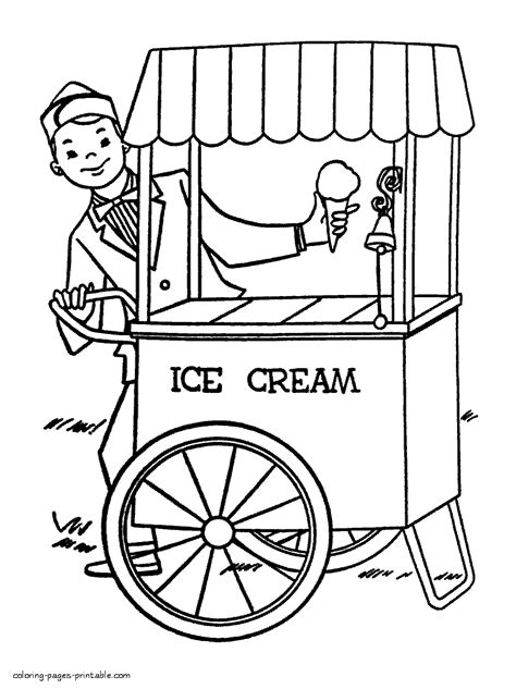 ice cream man coloring page coloring pages printablecom