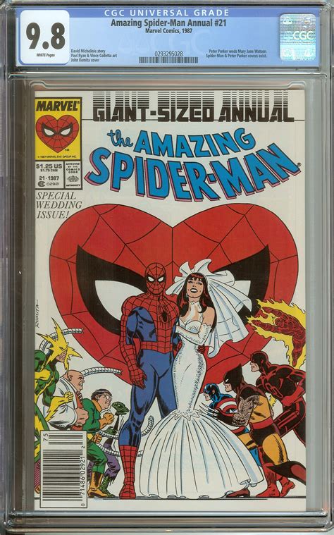 amazing spider man annual 21 cgc 9 8 white pages