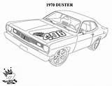 1970 Plymouth Road Coloring Runner Pages Duster Template sketch template