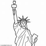Liberty Statue Coloring Memorial Independence Presidents Print Theme Veteran Bigactivities Title sketch template