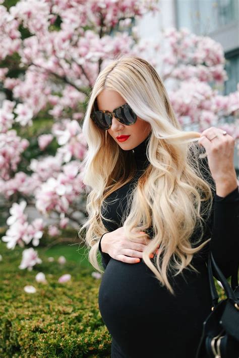 Stylish Pregnant And All In Black Just Beautiful