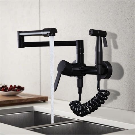 wisewater kitchen faucet  sprayer rotatable wall mount taps  kitchen sink
