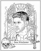 Coloring Pages Dean Winchester Supernatural Sam Sketch Deviantart Adult Malbuch Für Erwachsene Pdf sketch template
