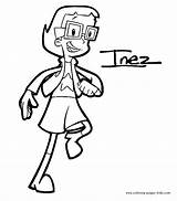 Cyberchase Coloring Pages Color Inez Character Cartoon Sheets Kids Printable Found sketch template