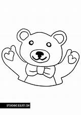 Teddy Värityskuva Bear Coloring Hug Hali sketch template