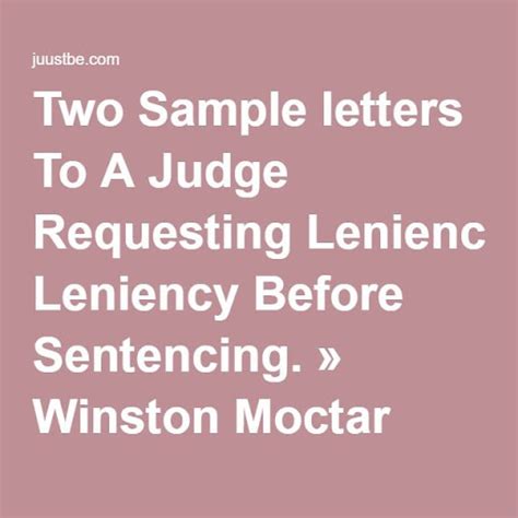 letter   judge  leniency   write  judge