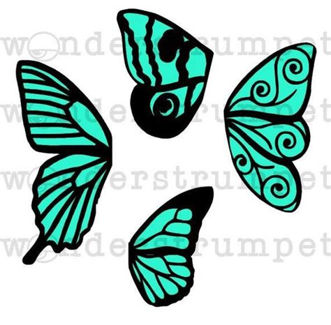 butterfly wings stencil set etsy   winged stencil butterfly