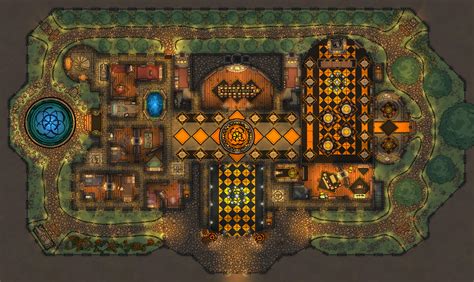 morvold press battle map halloween themed noble estate   level