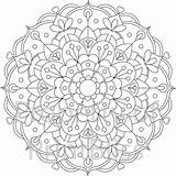Mandala Coloring Printable Pages Flower Rose Adult Mandalas Drawing Colouring Etsy Print Adults Pdf Sheets Book Getdrawings Books Heart Work sketch template