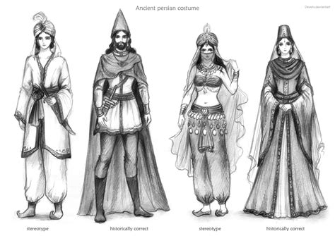 a variety of dresses ancient persian dress