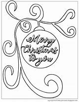 Coloring Pages Christmas Husband Merry Ornament Template Birthday sketch template