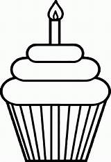Coloring Cake Cupcake Drawing Clipart Cup Comments Getdrawings Coloringhome sketch template