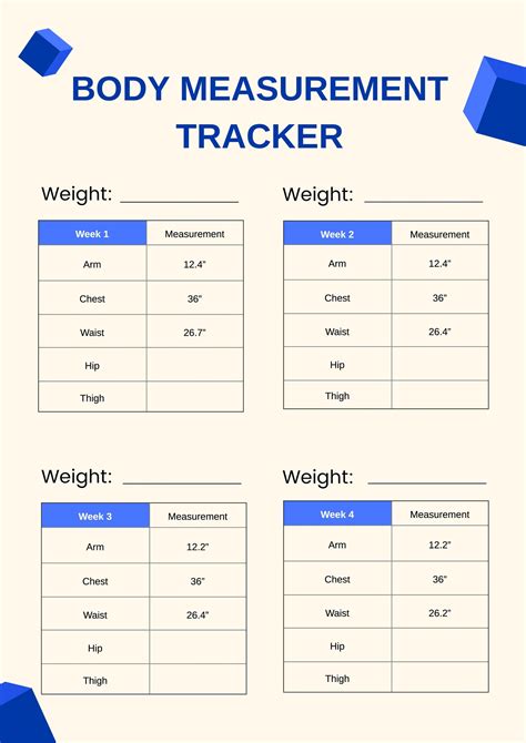 body measurement tracker bmi chart illustrator  template net