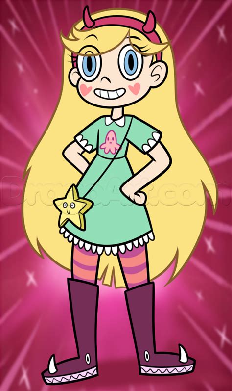 How To Draw Star Butterfly From Star Vs The Forces Of Evil