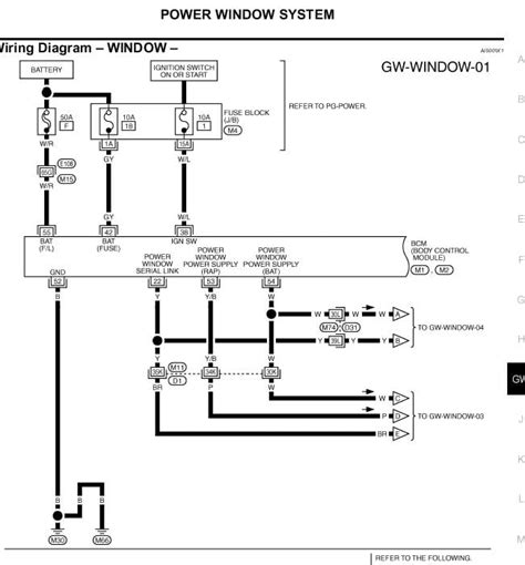 qa infiniti    toyota power window switch wiring diagrams