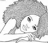 Coloring African Pages Girl Printable American Color Getcolorings sketch template