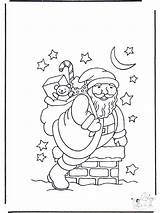 Weihnachtsmann Babbo Chimney Kamin Schoorsteen Kerstman Existe Kleurplaten Kerst Pubblicità Advertentie sketch template