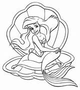 Coloring Mermaid Pages Little Print sketch template