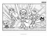 Titans Teen Coloring Go Pages Super sketch template