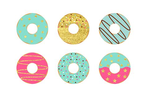 donut set card custom designed illustrations creative market