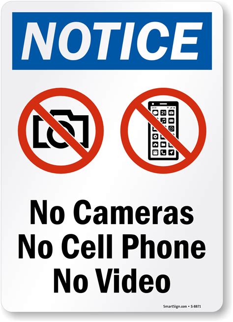 cameras allowed signs