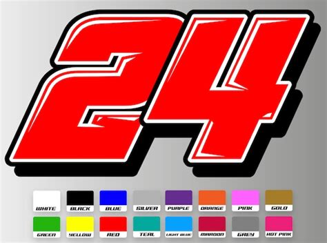 custom racing numbers vinyl stickers decals race etsy