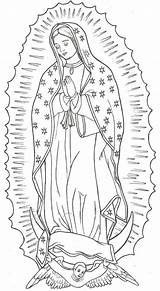 Guadalupe Virgen Draw Virgencita Senhora Tattoos Nossa Jungfrau Chicano Tela Advices Sleeve Religiöse Blessed María She Silkscreen Rudy Glaube Tepeyac sketch template
