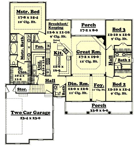 country house plan  bedrooms  bath  sq ft plan