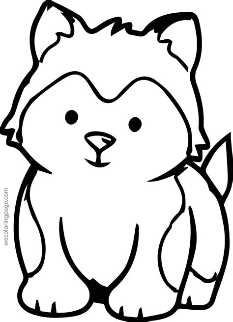 cute husky printable coloring pages