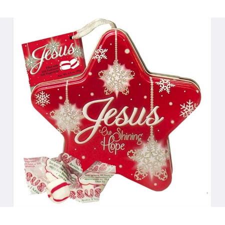 candy jesus  shining hope soft peppermint  red star tin  oz