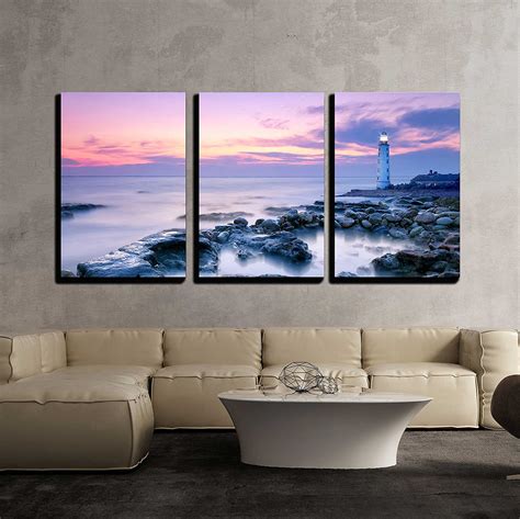 wall  piece canvas wall art lighthouse modern home decor stretched  framed ready