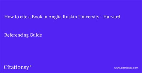 cite  book  anglia ruskin university harvard  anglia