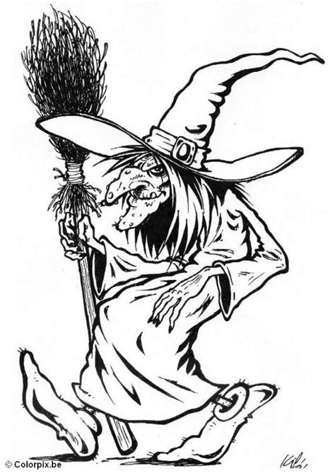 02 hexe witch coloring pages halloween coloring pages