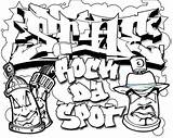 Coloring Graffiti Printable Pages Print sketch template